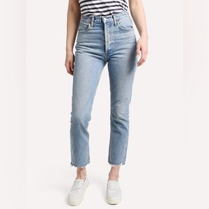 Agolde Riley High Rise Straight Crop Jeans Size 30